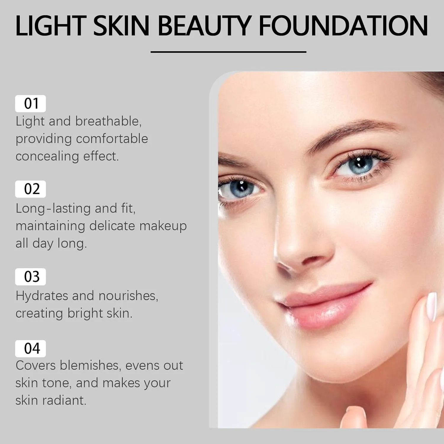 Reveal Radiant Eyes Under Eye Brightener, Conceal & Brighten Dark Circles, Remainderh Under Eye Corrector, Light Skin Beauty Foundation, Moisturizing Full Coverage Under Eye Concealer (Ivory)