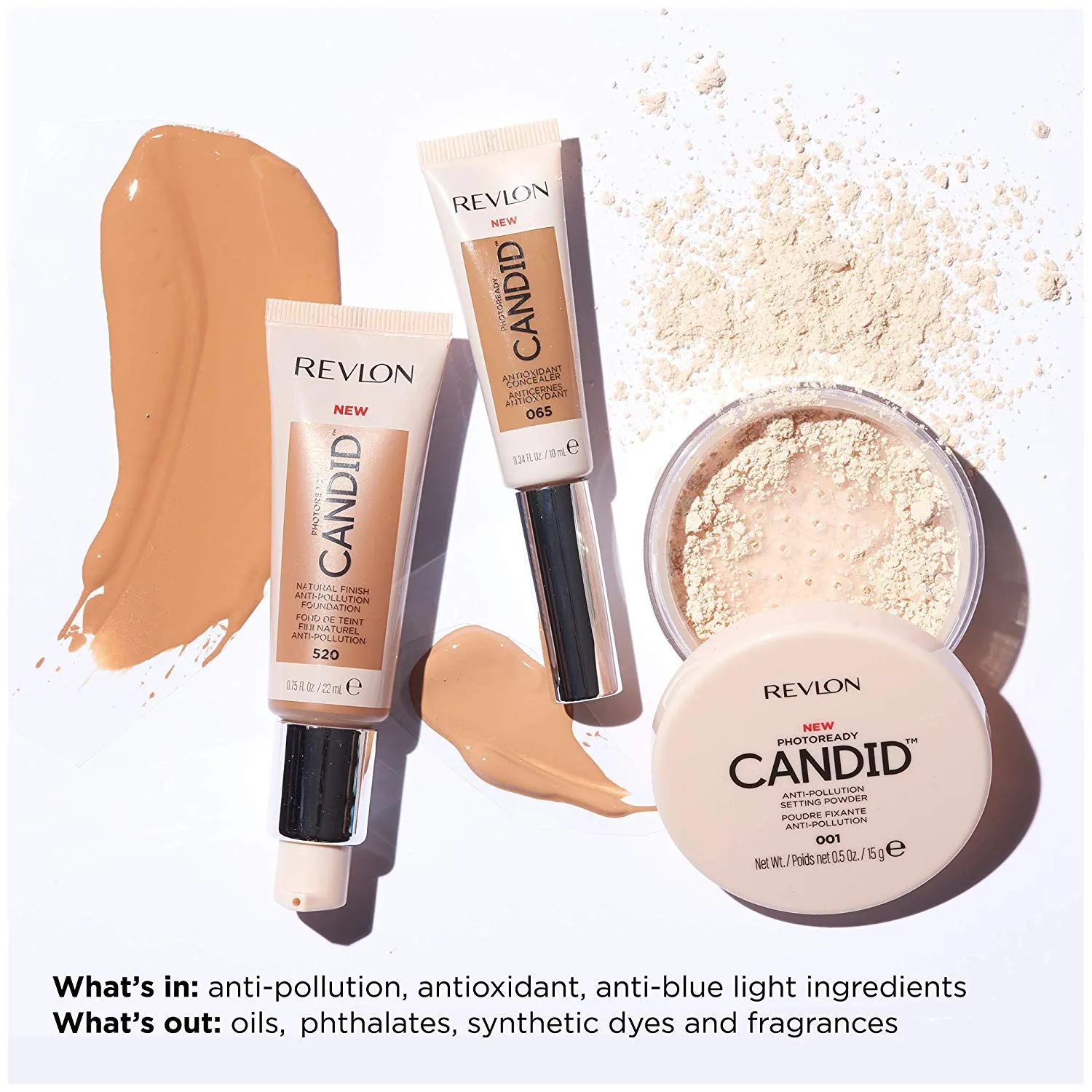 Revlon Concealer Stick, PhotoReady Candid Face Makeup with Anti-Pollution &Antioxidant Ingredients,Longwear Medium-Full Coverage Infused with Caffine,Natural Finish,Oil Free,010 Vanilla,0.34 Fl Oz