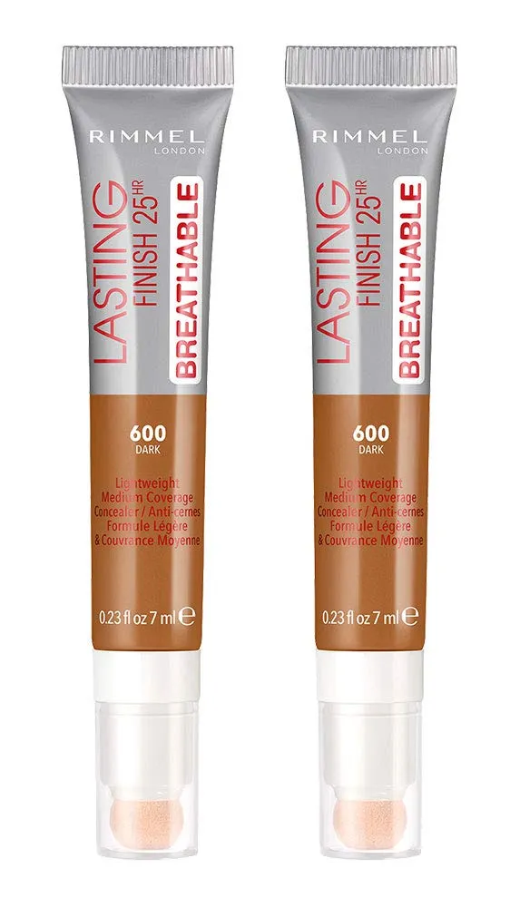 Rimmel Lasting Finish Breathable Concealer, Dark, 0.23 Fl Oz, Pack of 2
