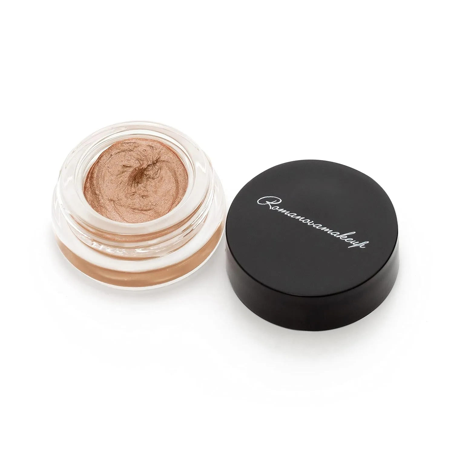 Romanovamakeup Sexy Eyeshadow Cream CHAMPAGNE SHOWER. Shiny Metallic finish, Long Lasting Gel Like Formula, Luxurious Beige Shade, Smudge and Crease-proof, Soft Texture Eye Gloss for Girls, Women.