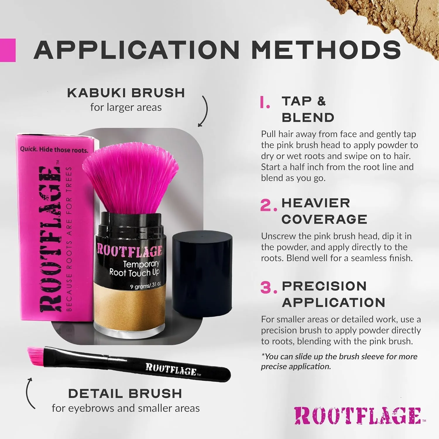 Root Touch Up Powder Sun Kissed Hair Powder - Instant Golden Shimmery Blonde Powder Temporary Root Touch Up Powder, Hair Touch Up Powder for Roots, Hairline Filler, Hair Cover Up Root Powder