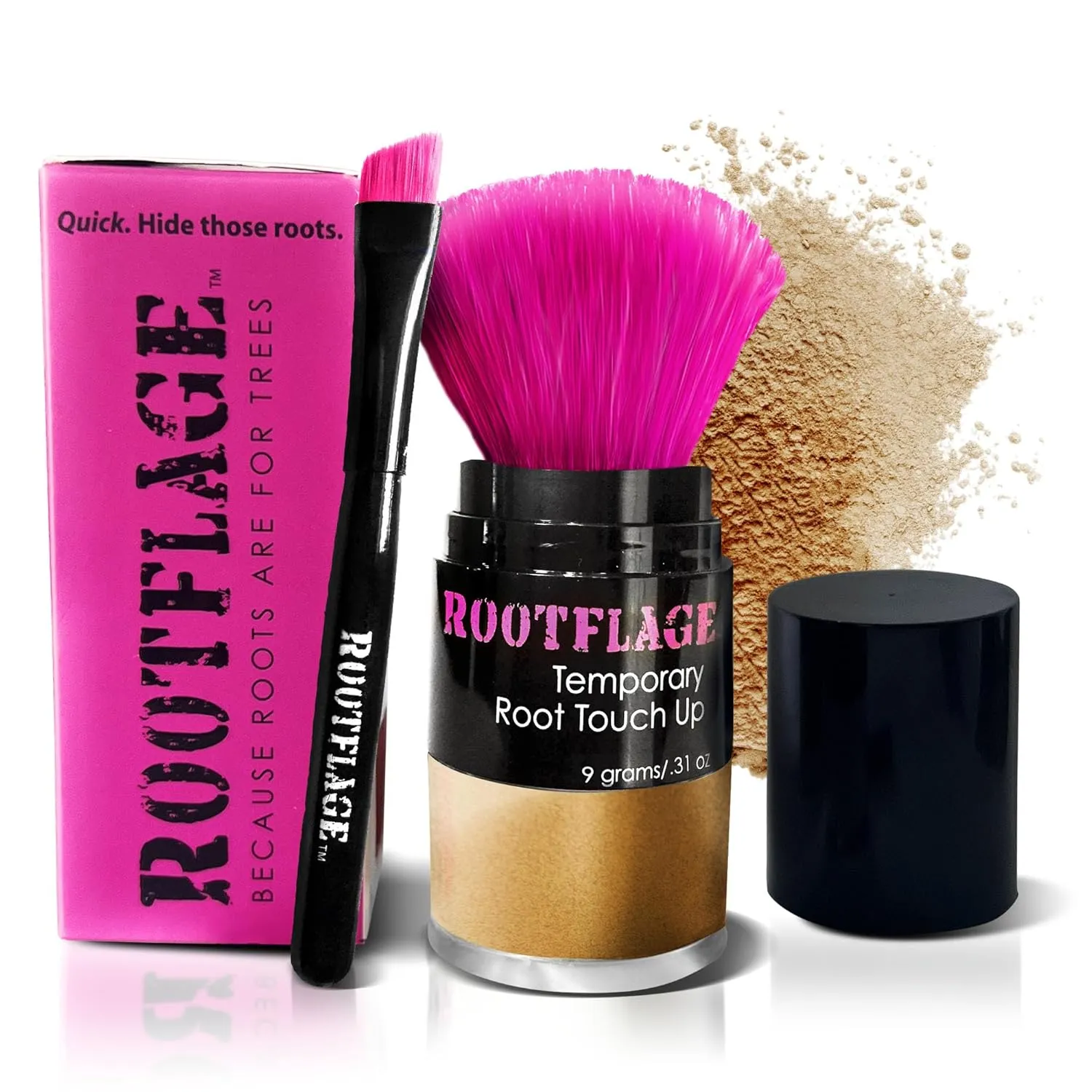 Root Touch Up Powder Sun Kissed Hair Powder - Instant Golden Shimmery Blonde Powder Temporary Root Touch Up Powder, Hair Touch Up Powder for Roots, Hairline Filler, Hair Cover Up Root Powder