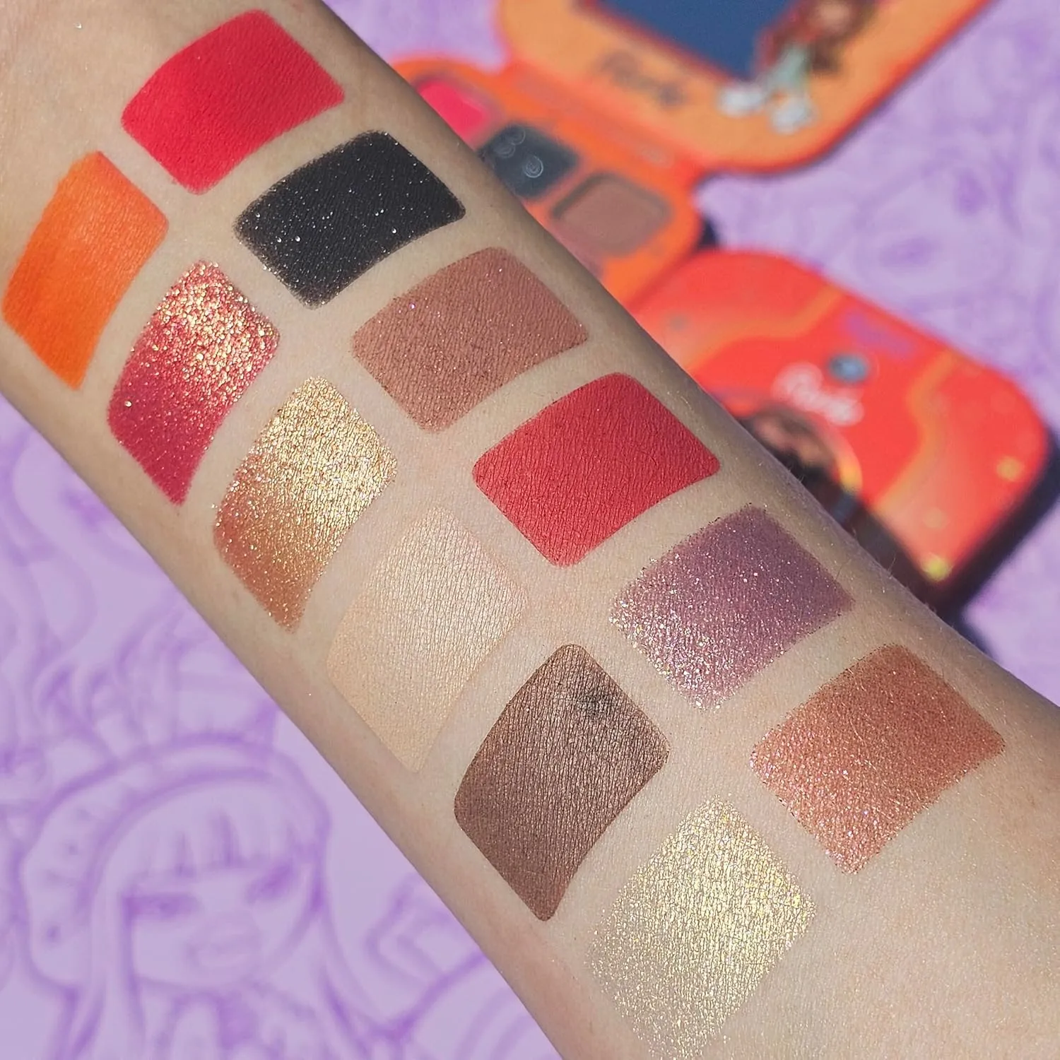 Rude Cosmetics Bratz Colorful Eyeshadow Palette for Women, Teen Girls - Mini Eye Shadow Make Up Palettes - Glitter, Matte, Metallic & Shimmer Eyeshadow for Eye Makeup - Bunny Boo