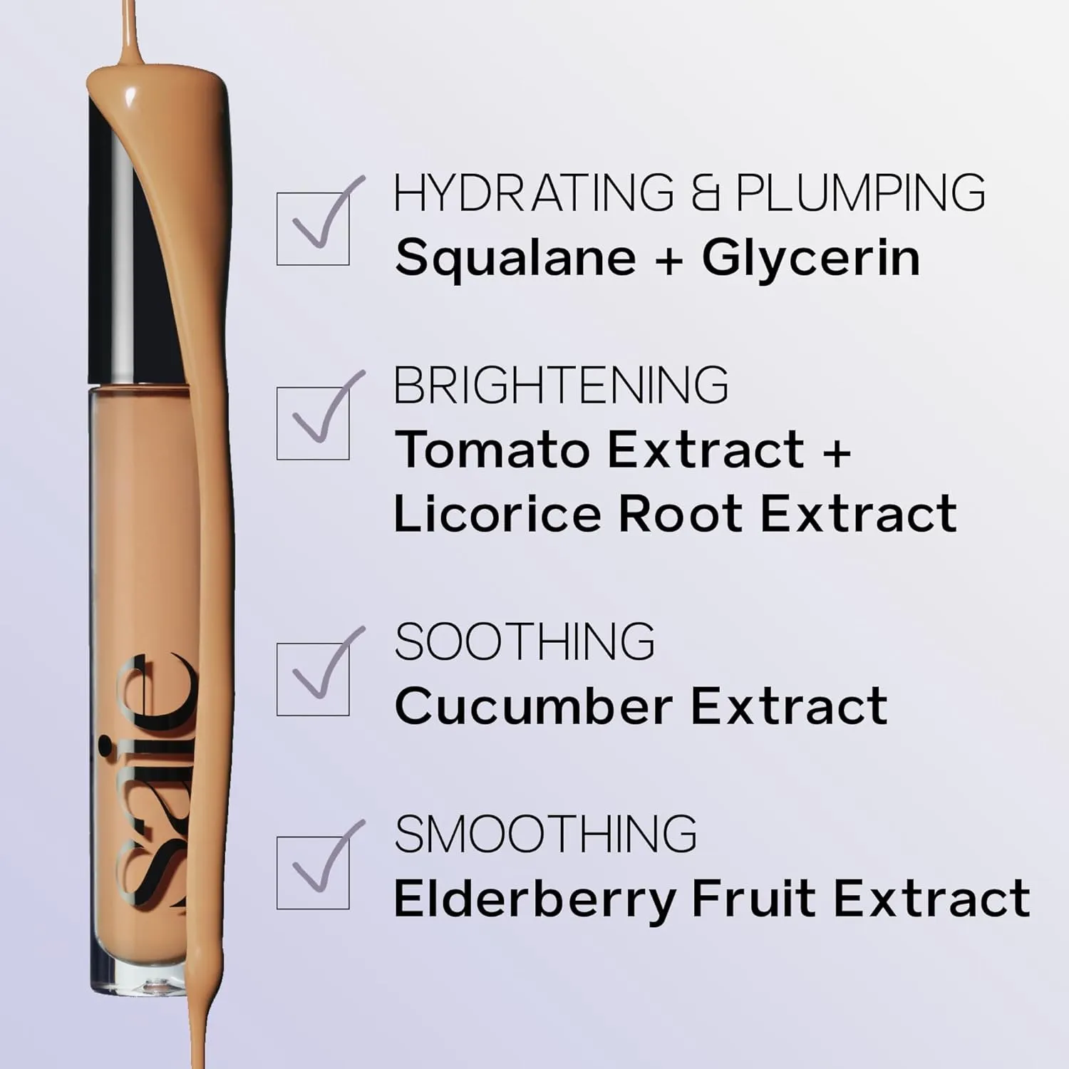 Saie Hydrabeam Under Eye Brightener - Sheer   Hydrating Eye Brightener with Cucumber Extract - Instantly Illuminates Skin for a Radiant Finish - Shade 5.5 (0.2 oz)
