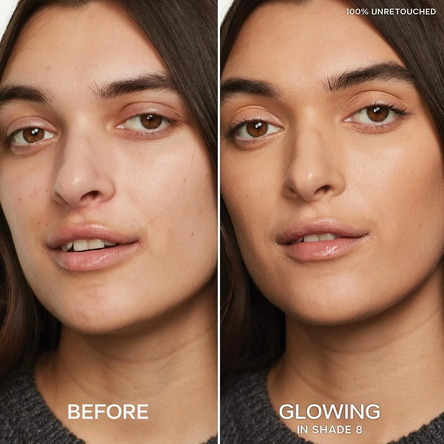 Saie Slip Tint Radiant Cream Concealer & All-Over Face Makeup - Concealer for Dark Circles, Redness & Blemishes - Lightweight Makeup Made with Hydrating Hyaluronic Acid - Shade 8 (0.17 oz)