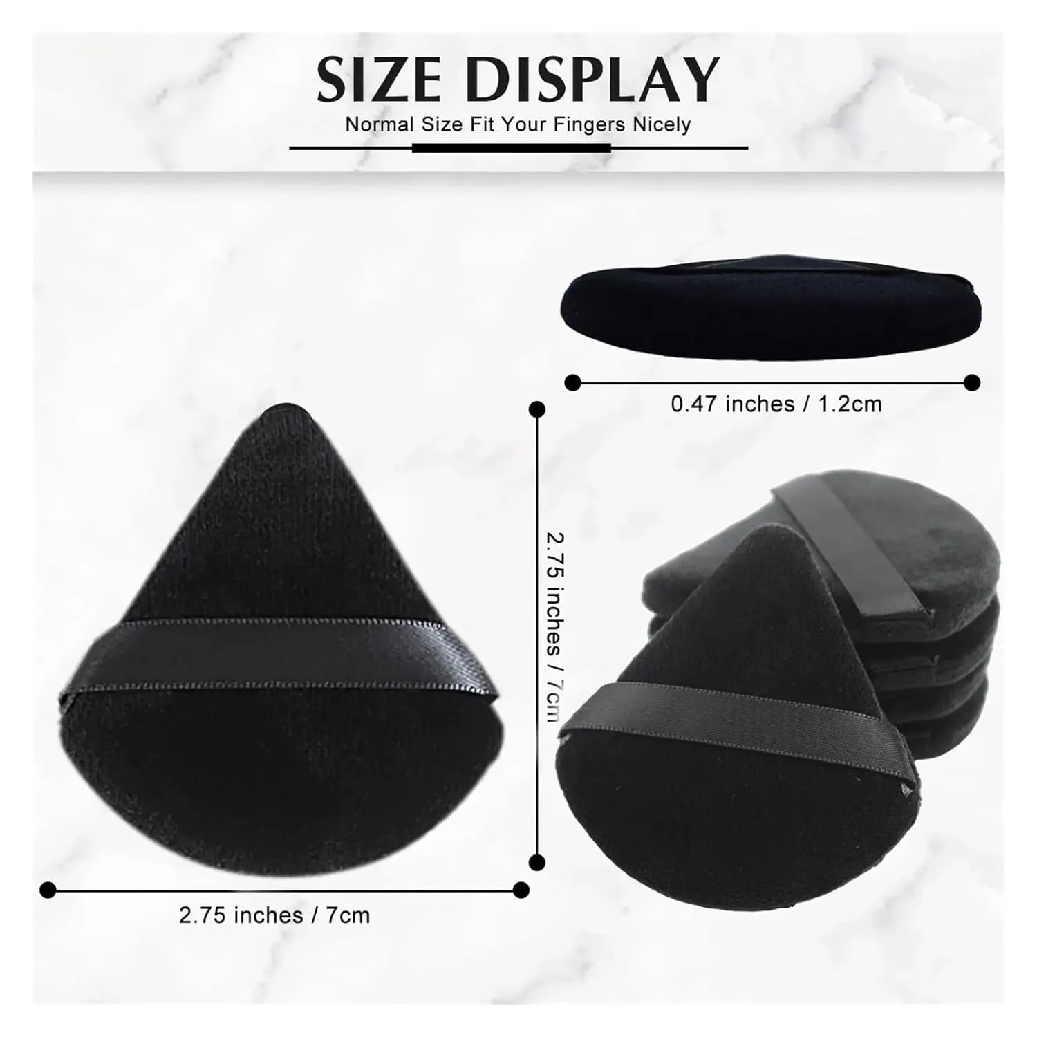 SBTRKT 10/20Pcs Triangle Velvet Powder Puff Pizza Flours Mini Face Makeup Sponge Cosmetics Washable Lightweight Makeup Tool (Color : 20pcs rose red)