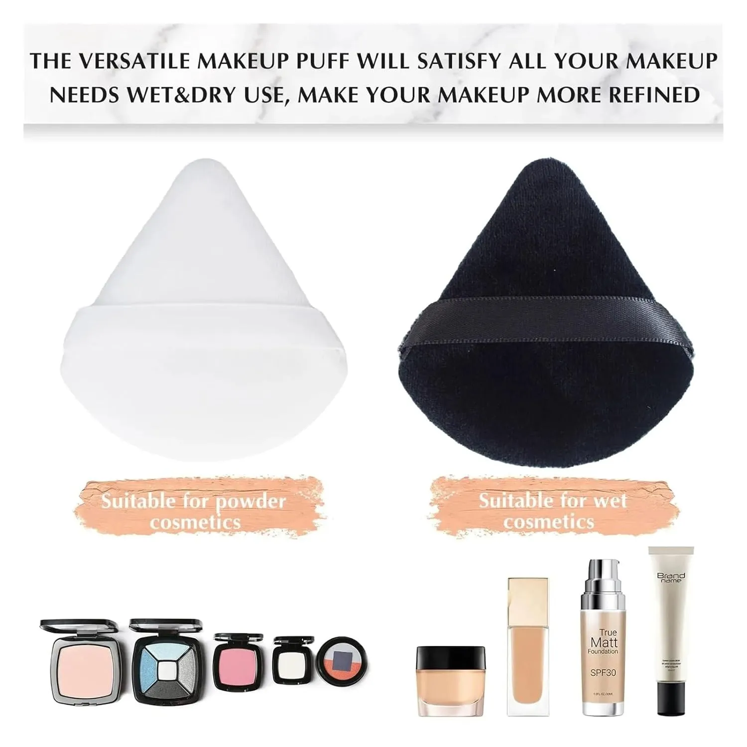 SBTRKT 10/20Pcs Triangle Velvet Powder Puff Pizza Flours Mini Face Makeup Sponge Cosmetics Washable Lightweight Makeup Tool (Color : 20pcs rose red)