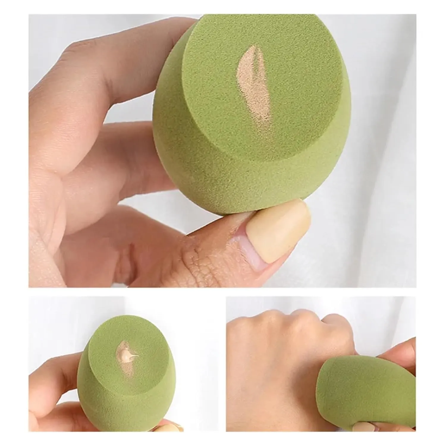 SBTRKT 1/4/8pcs Makeup Sponge Blender Beauty Egg Blow Cosmetic Soft Foundation Sponges Powder Blow Female Make Up Accessories Beauty To (Color : 4pcs-green)