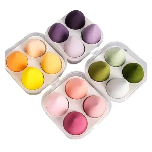 SBTRKT 1/4/8pcs Makeup Sponge Blender Beauty Egg Blow Cosmetic Soft Foundation Sponges Powder Blow Female Make Up Accessories Beauty To (Color : 4pcs-green)