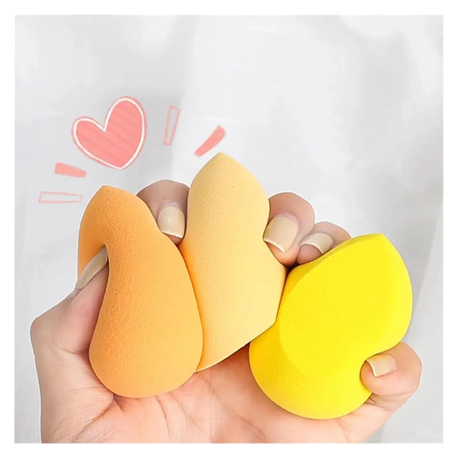 SBTRKT 1/4/8pcs Makeup Sponge Blender Beauty Egg Blow Cosmetic Soft Foundation Sponges Powder Blow Female Make Up Accessories Beauty To (Color : 4pcs-green)