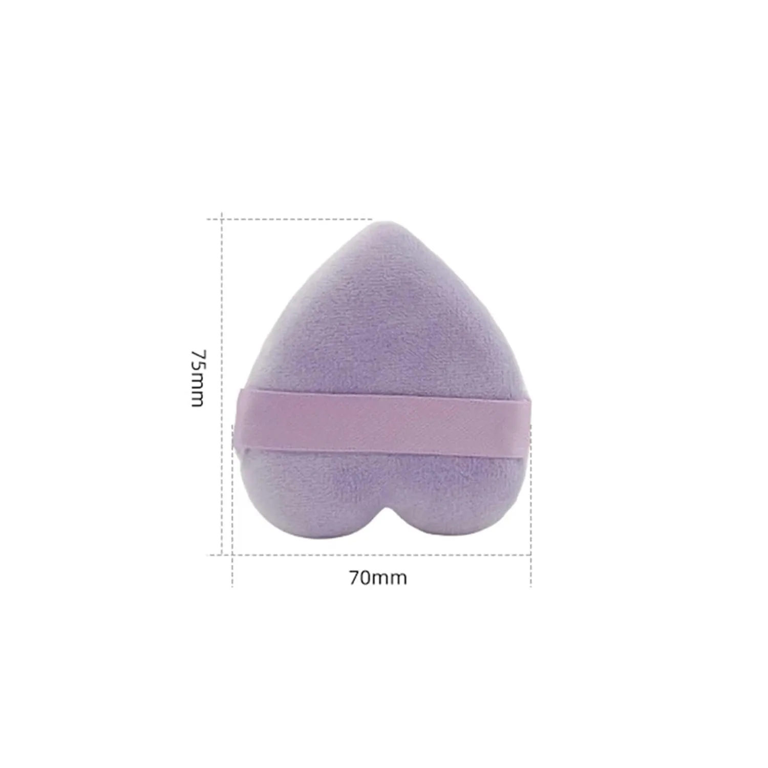 SBTRKT 2pcs/10pcs Triangle Heart Shape Velvet Powder Puff For Face Makeup Sponge Cosmetics Washable Lightweight Makeup Puff Tools (Color : 10pcs-06)
