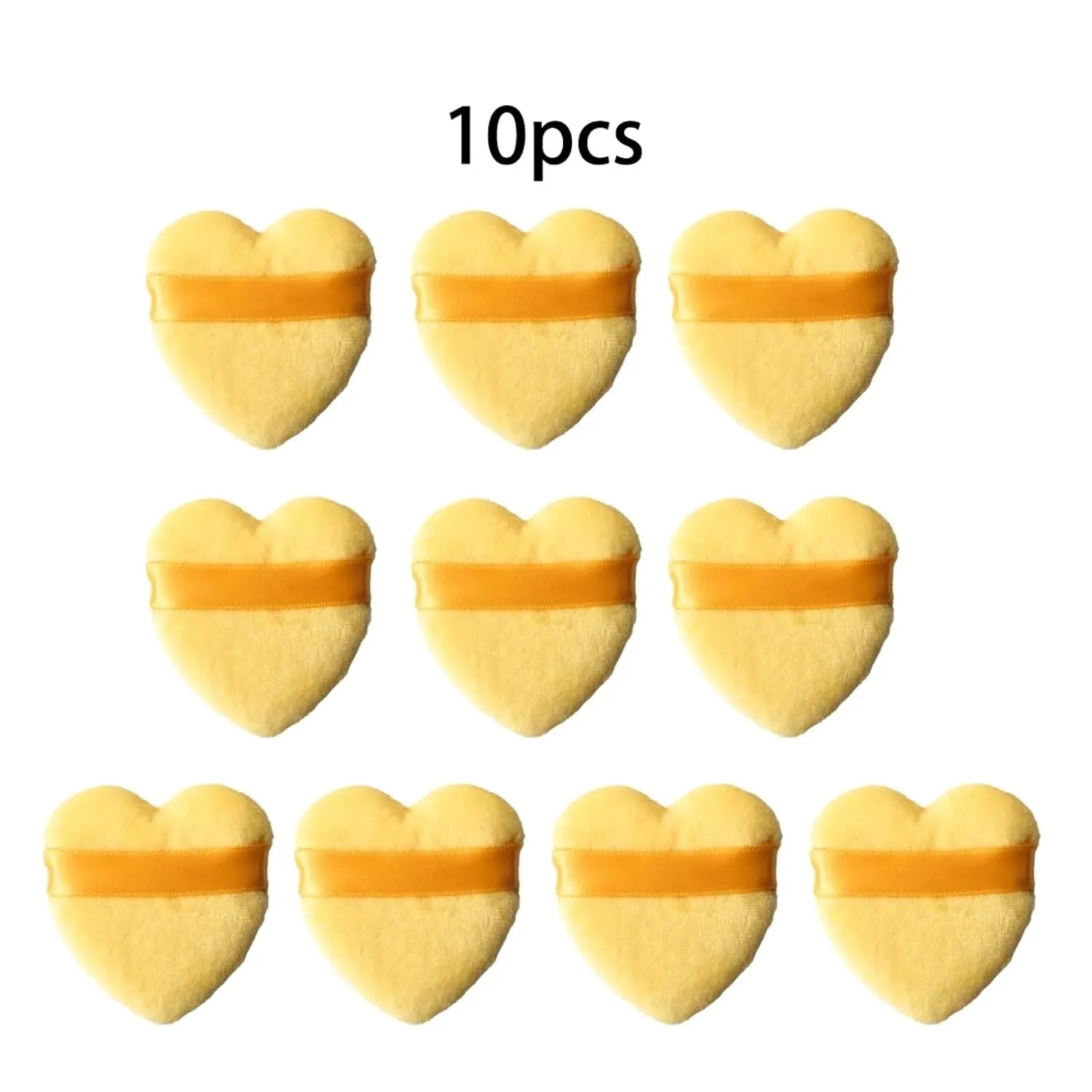 SBTRKT 2pcs/10pcs Triangle Heart Shape Velvet Powder Puff For Face Makeup Sponge Cosmetics Washable Lightweight Makeup Puff Tools (Color : 10pcs-06)