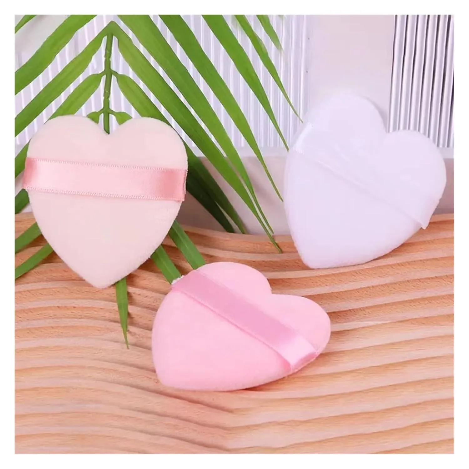 SBTRKT 2pcs/10pcs Triangle Heart Shape Velvet Powder Puff For Face Makeup Sponge Cosmetics Washable Lightweight Makeup Puff Tools (Color : 10pcs-06)