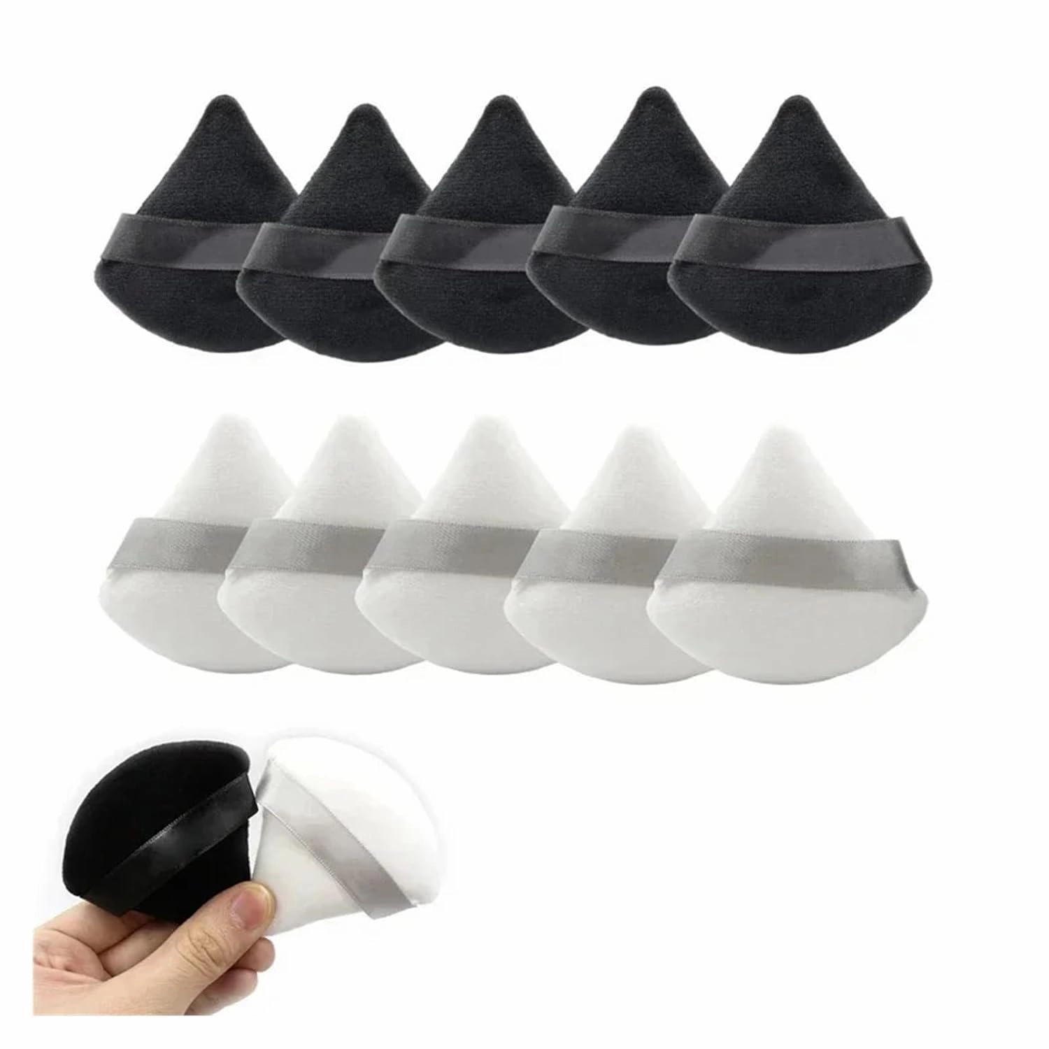 SBTRKT 1-12Pcs Triangle Velvet Powder Puff Flours Mini Face Makeup Sponge Cosmetics Soft Cotton Face Powder Puff Lightweight Washable (Color : 6Pcs-Pink)