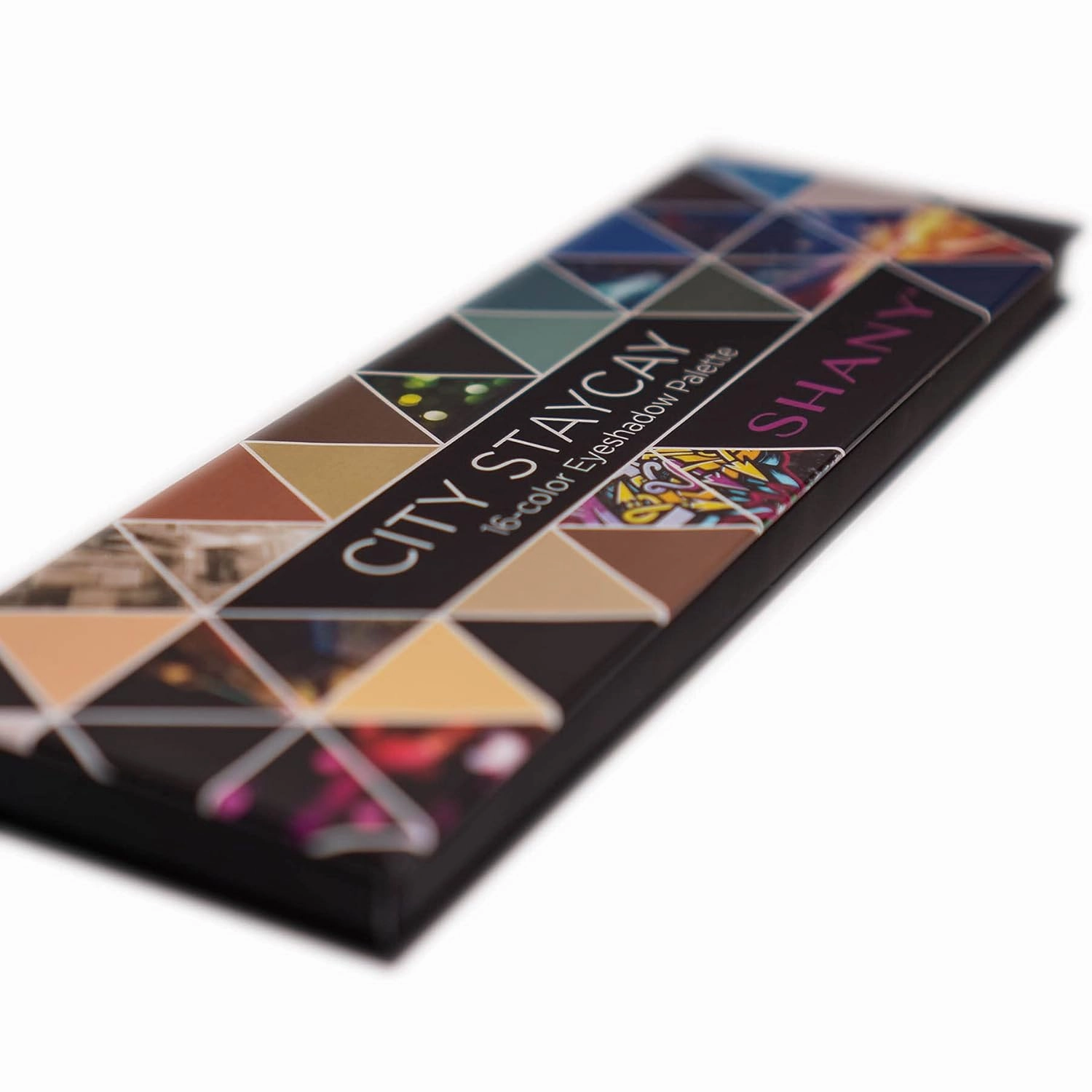 SHANY City Staycay 16-Color Eyeshadow Palette - 16 Highly-Pigmented and Long-Lasting Eye Makeup Shades with Dual-Sided Brush and Built-In Mirror (SH-0016-B)