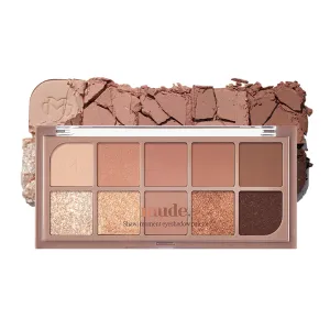Shawl Moment Eyeshadow Palette Matte Shimmering Glitter Layering 10 Shades Highly Pigmented Blendable Color with Soft Texture Korean Makeup Eye Palette K-beauty