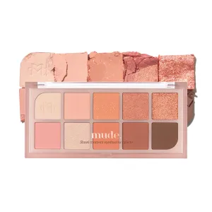 Shawl Moment Eyeshadow Palette Matte Shimmering Glitter Layering 10 Shades Highly Pigmented Blendable Color with Soft Texture Korean Makeup Eye Palette K-beauty