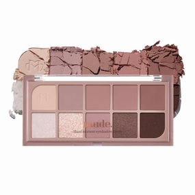 Shawl Moment Eyeshadow Palette Matte Shimmering Glitter Layering 10 Shades Highly Pigmented Blendable Color with Soft Texture Korean Makeup Eye Palette K-beauty