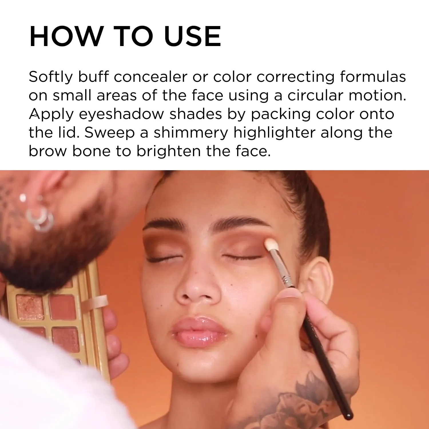 Sigma Beauty Professional E28 Detail Buffer Brush – Professional Eyeshadow Brush for Seamless Cream or Liquid Eyeshadow Blending, Packing on Metallic Shades & Highlighting the Brow Bone (1 Brush)