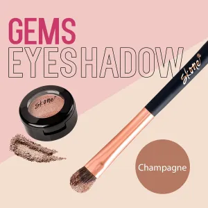 Skone Cosmetics Gems Eye Shadow, Highly Pigmented, Longwear Eye Makeup, Single Eyeshadow with Pro Shimmery Finish - Ultra-Blendable, Slightly Shimmer Shades - Gold Eyeshadow - Champagne