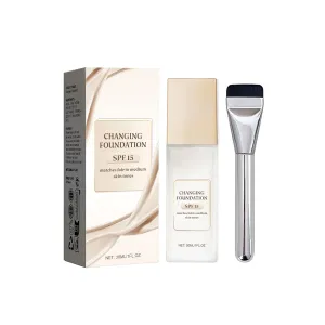 Skye Color-Changing Magic Foundation, Hydrating & Lightweight Liquid Foundation, Natural Cover Concealer, Blurring Pores & Even Skin Tone, Suitable for All Skin Types (1Pcs)