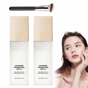 Skye Color Changing Magic Foundation, Color Changing Foundation, Natural, Concealer, Hydrating And Light Suitable For All Skin Types (2Pcs)