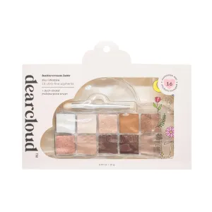 Sky/Shadow – Buttercream Latte – eye shadow palette makeup with 10 Ultra-Fine Pigments & Dual-Ended eyeshadow brush – Korean beauty eye makeup (Buttercream Latte)