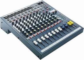 Soundcraft Brand EPM8 8-Channel Mixer, GB30 Mic Preamps, 48-Volt Phantom Power, XLR Connectors, Auxiliary Connectivity