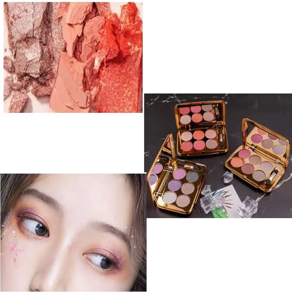 Sparkle Eyeshadow Palette - 6 Colors Glitter Eye Shadow Palettes Highly Pigmented Long Lasting Waterproof Sweatproof Professional Nudes Warm Natural Neutral Smoky Cosmetic Eye Palette Set Gold (#04)