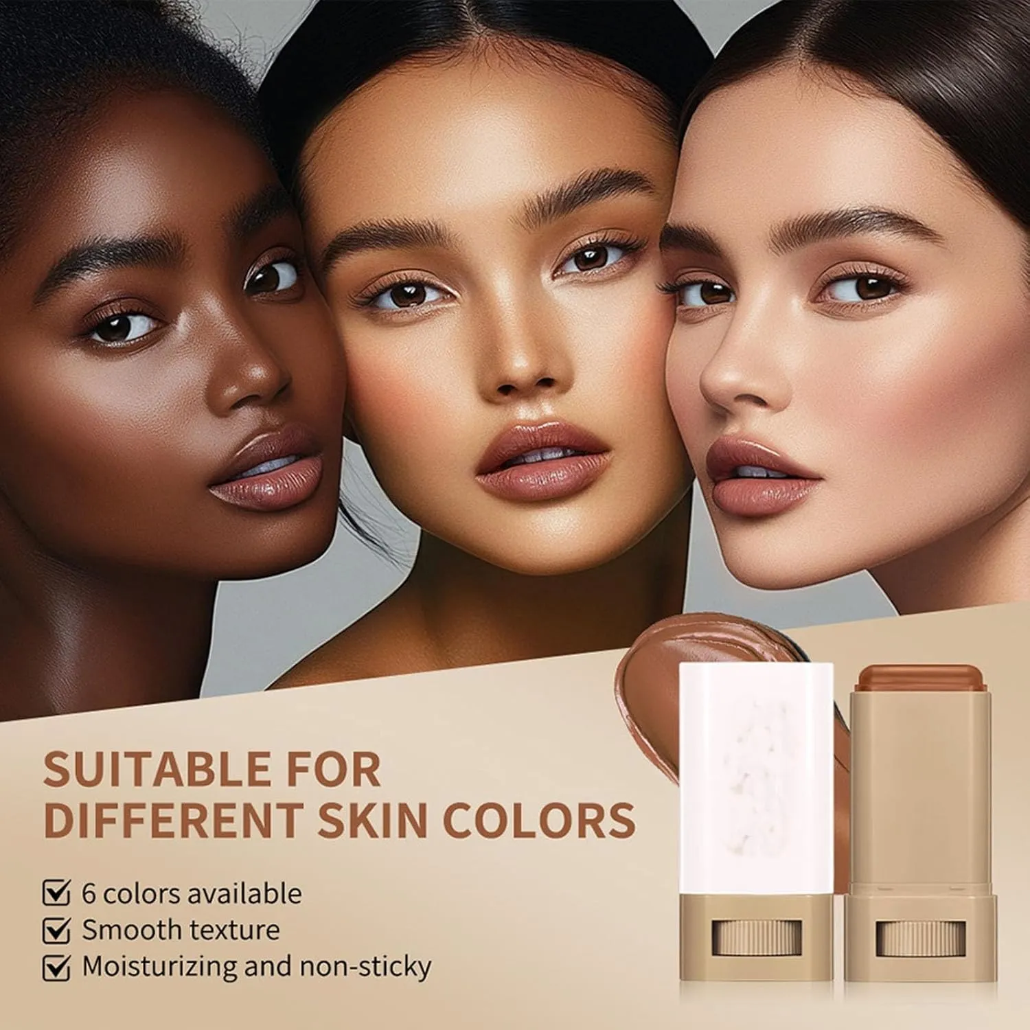 Splendor Skin Tint Balm for Black Women, Splendor Serum Boosted Skin Tint Balm, Foundation Stick Beauty Boosted Skin Tint, Solid Tinted Moisturizing Serum Contour Stick-02#