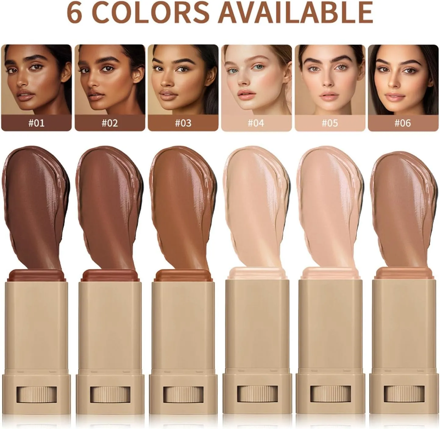 Splendor Skin Tint Balm for Black Women, Splendor Serum Boosted Skin Tint Balm, Foundation Stick Beauty Boosted Skin Tint, Solid Tinted Moisturizing Serum Contour Stick-02#