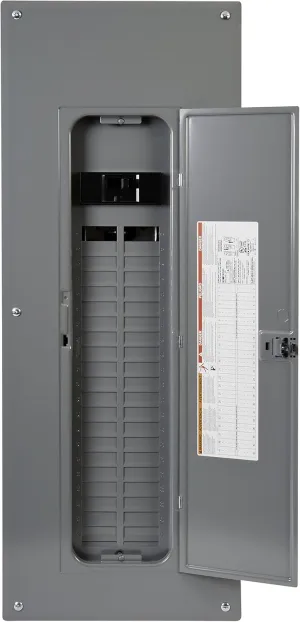 Square D - HOM4284M225PC Homeline 225-Amp 42-Space 84-Circuit Indoor Main Breaker Load Center with Cover, Plug-on Neutral Ready