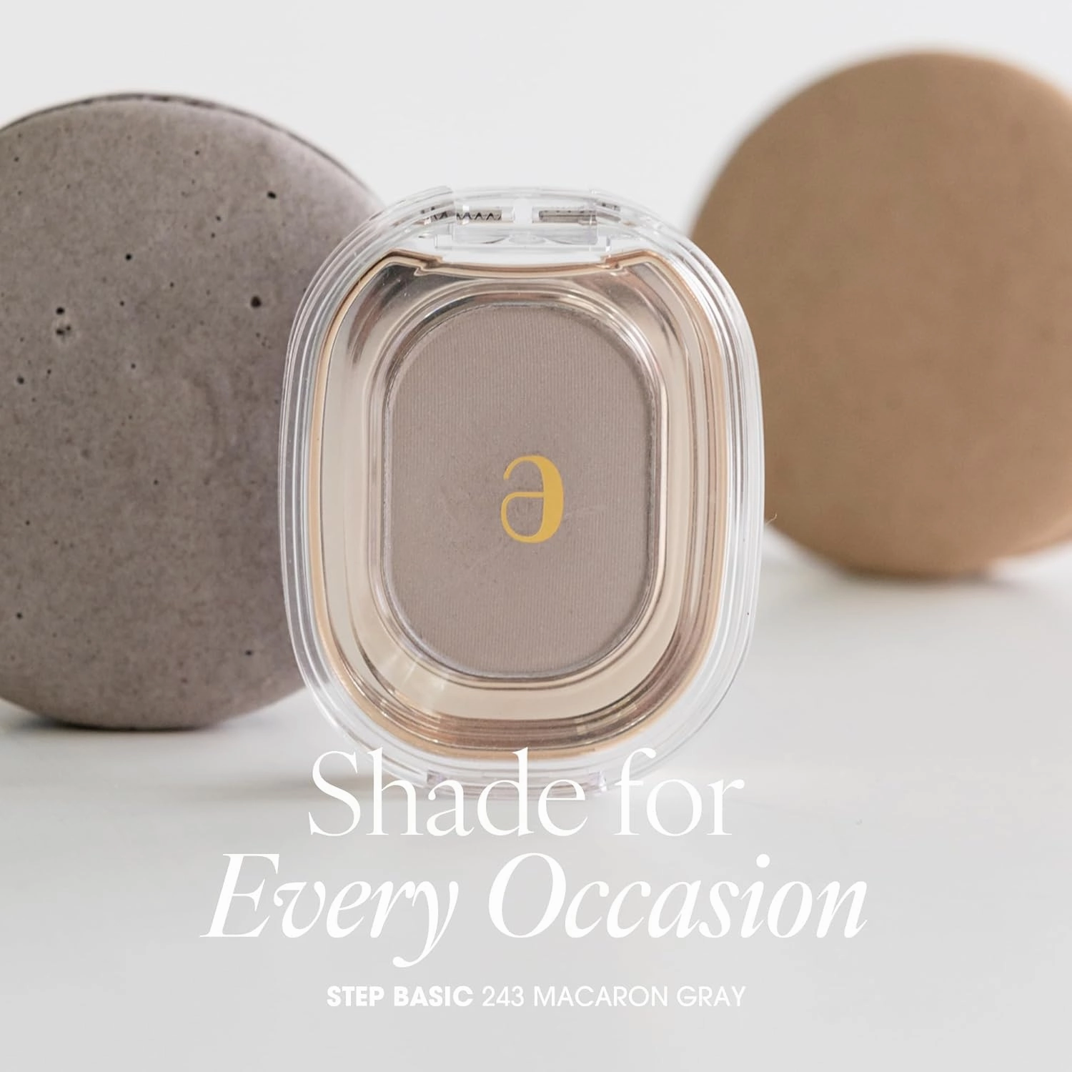 STEP BASIC 243 MACARON GRAY, Longwear Eyeshadow Single, High-Pigment Eye Shadow Compact, Smooth & Blendable Colors, Crease-free (1.7g, 0.004 oz.)