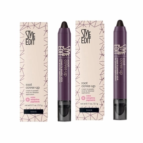 Style Edit Root Touch Up Stick for Gray Coverage, Temporary Hair Color Sponge Pen, Premium Hair Shading Makeup, 0.11 oz 2 Pack