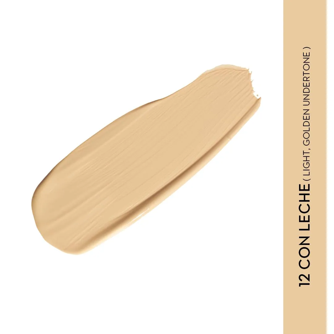 SUGAR Cosmetics Magic Wand Waterproof Concealer - 12 Con Leche (Light, Golden Undertone) Full Coverage Waterproof Longwear Formula