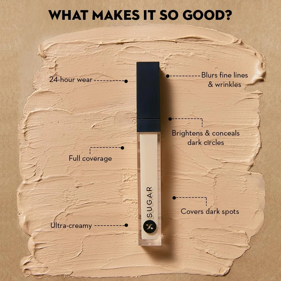 SUGAR Cosmetics Magic Wand Waterproof Concealer - 30 Chococcino (Medium, Warm Undertone) Full Coverage Waterproof Longwear Formula