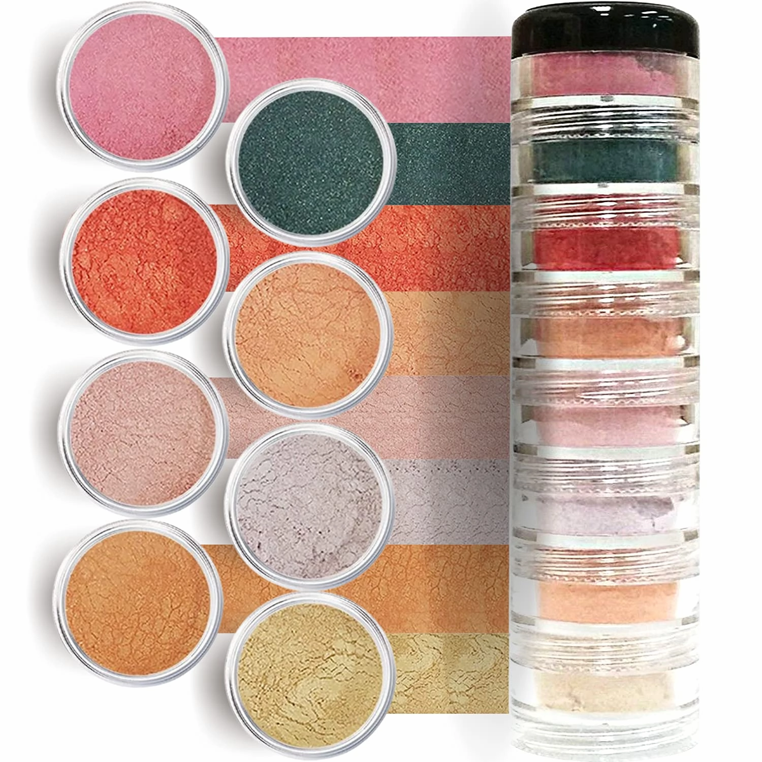 Summer Cupcake Mineral Eye Shadow Pallet, Organic Makeup Kit with Brown Eyeshadow, Nutural Eyeshadow, Mineral Powder, Contour Kit, Highlighter Palette, Hypoallergenic Eyeshadow