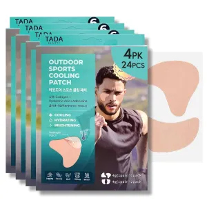 Sun Patch 4PK, Reusable Under Eye UV Protection for Golf, Hiking, Driving, Outdoor Sports | Cooling Sunblock Patches, Scar & Sun Damage Protection (Sports 4PK (Beige))