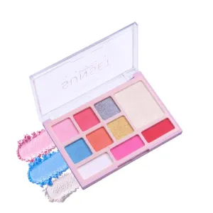 Sunset 10 Pigmented Colors Eyeshadow Palette| Long Wearing And Easily Blendable Eye Makeup Palette | Multicolor - 24.4Gm | Matte,Shimmery & Metallic Finish (Natural)