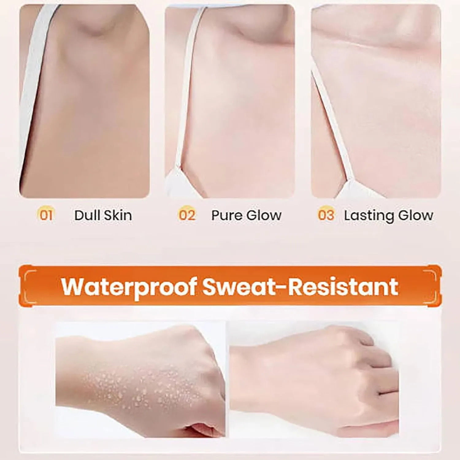 Swarous Moisturizing Brightening Tone-Up Concealer Cream, Five Fold Vc Skin Care Cream, Vitamin C Makeup Tone Up, Brightens Skin Tone, Clear and Moisturizes, Multi-cream Face Makeup Foundation (3PCS)