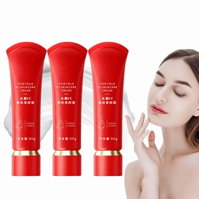 Swarous Moisturizing 𝐁𝐫𝐢𝐠𝐡𝐭𝐞𝐧ing Tone-up Concealer Cream, Swarous Makeup Cream, Five Fold VC Skincare Anti-Wrinkle, Corrector Tone-Up, Five Fold VC Skincare (3pcs)
