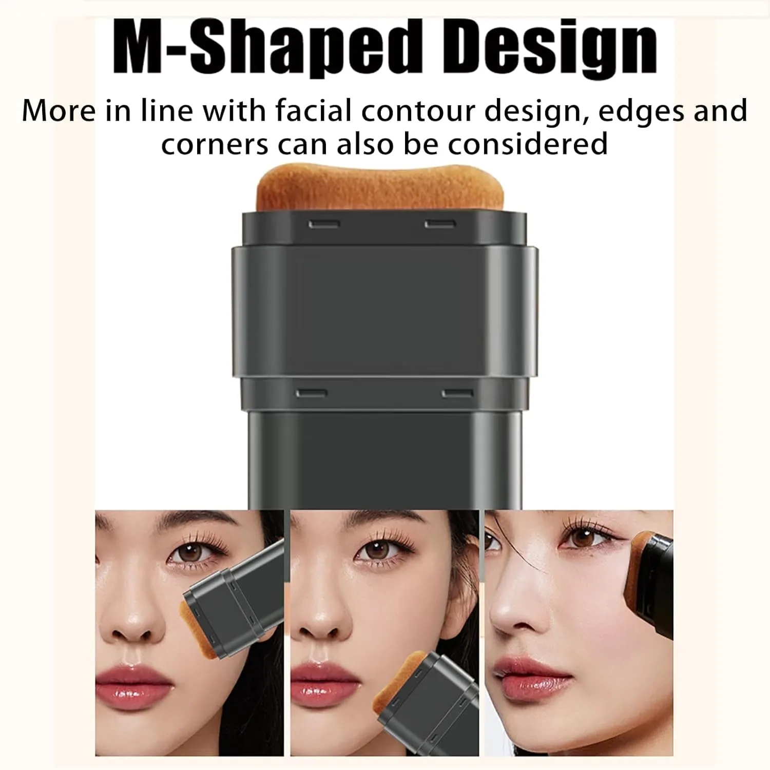 Synthetic Foundation Stick, 2 in 1- Luxury Anti-Wrinkle Foundation Stick, Synthetic Foundation Makeup Brush, VV Double Head Foundation Korean Eraser Foundation Stick Full Coverage (Natural Colour*1)