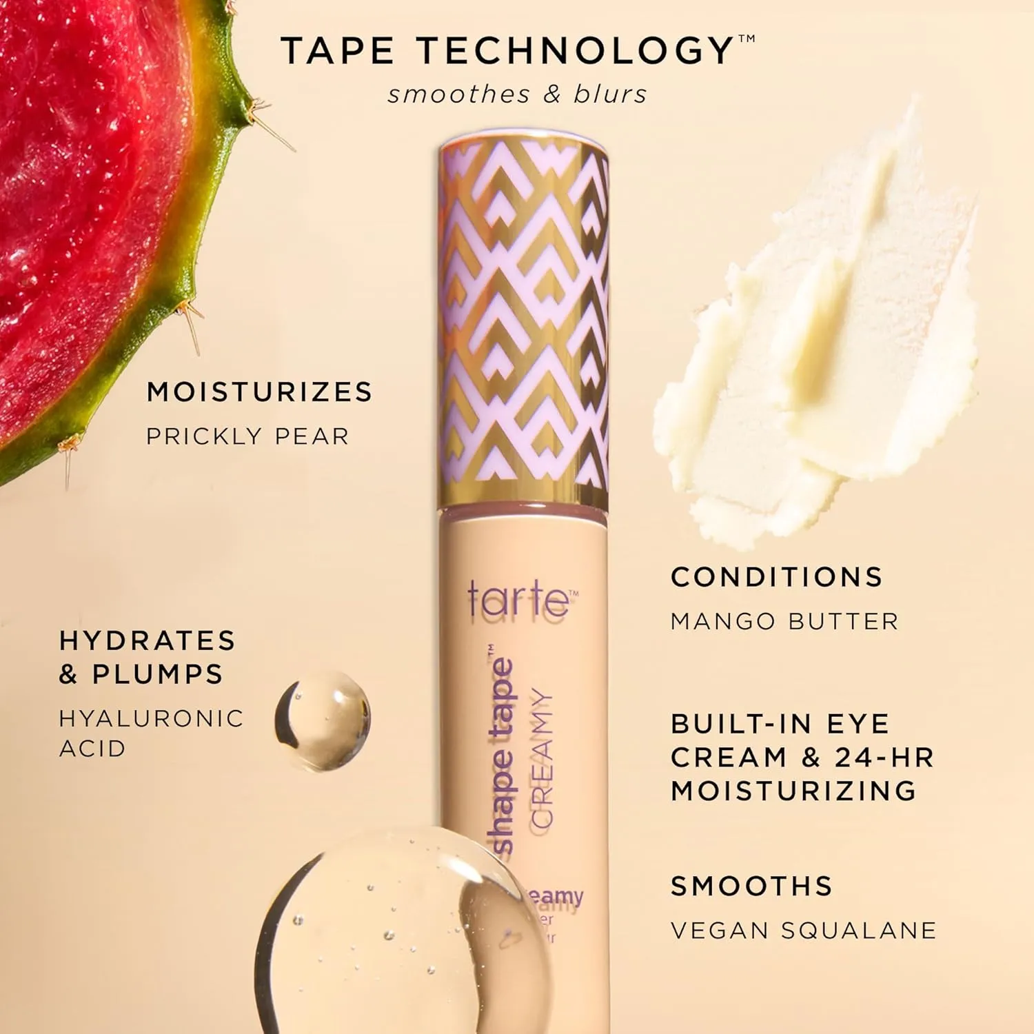 Tarte Cosmetics Shape Tape Ultra Creamy Concealer 27H - Light Medium Honey, 0.33 Fl Oz (Pack of 1)