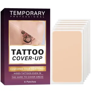 Tattoo Cover Up Patch, Invisible Tattoo Cover Up Makeup Waterproof and Sweatproof, Ultra Thin T-attoo C-over Up Tape for T-attoos,Scars & Spots
