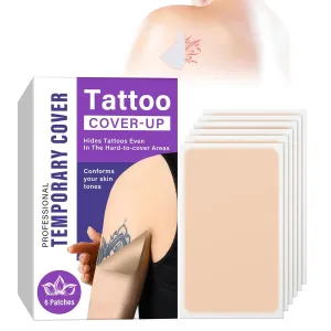 Tattoo Cover Up Patch, Tattoo Cover Up Tape Waterproof & Sweatproof, Ultra-Thin Invisible Patch Concealer Sticker for Tattoos, Scar, Birthmarks & Spots, Skin-Friendly & Breathable
