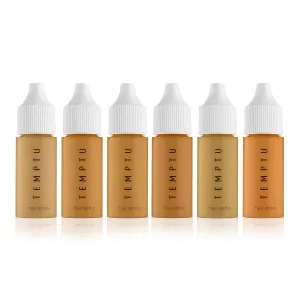 TEMPTU SilkSphere Airbrush Foundation: Long-Lasting Liquid Makeup, Medium to Full Coverage, 4-In-1 Formula Foundation, Primer, Concealer & Correcto, Luminous, Dewy Finish, Available in 18 Shades