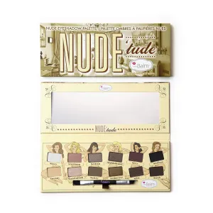 theBalm, Nude 'Tude Eyeshadow Matte Shimmer Palette 12 Colors - Highly Pigmented Professional Natural Bronze Neutral Smoky Cosmetic Eye Shadows