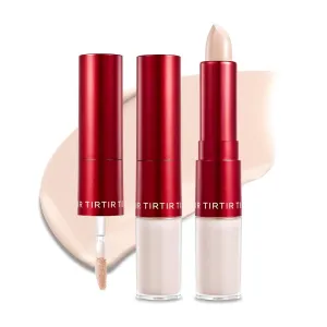 TIRTIR Glide&Hide Blurring Concealer - Creamy texture, Conceals dark circles and wrinkles, Dual formula (liquid tip & balm stick), Long-lasting wear, Korean Makeup, #0.5N, 0.28 Oz