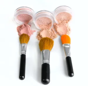 TRIO WITH BRUSHES (FAIR 2) Full Size Kit Mineral Makeup Brush Set Foundation Concealer Blush Bare Face Sheer Powder Cover