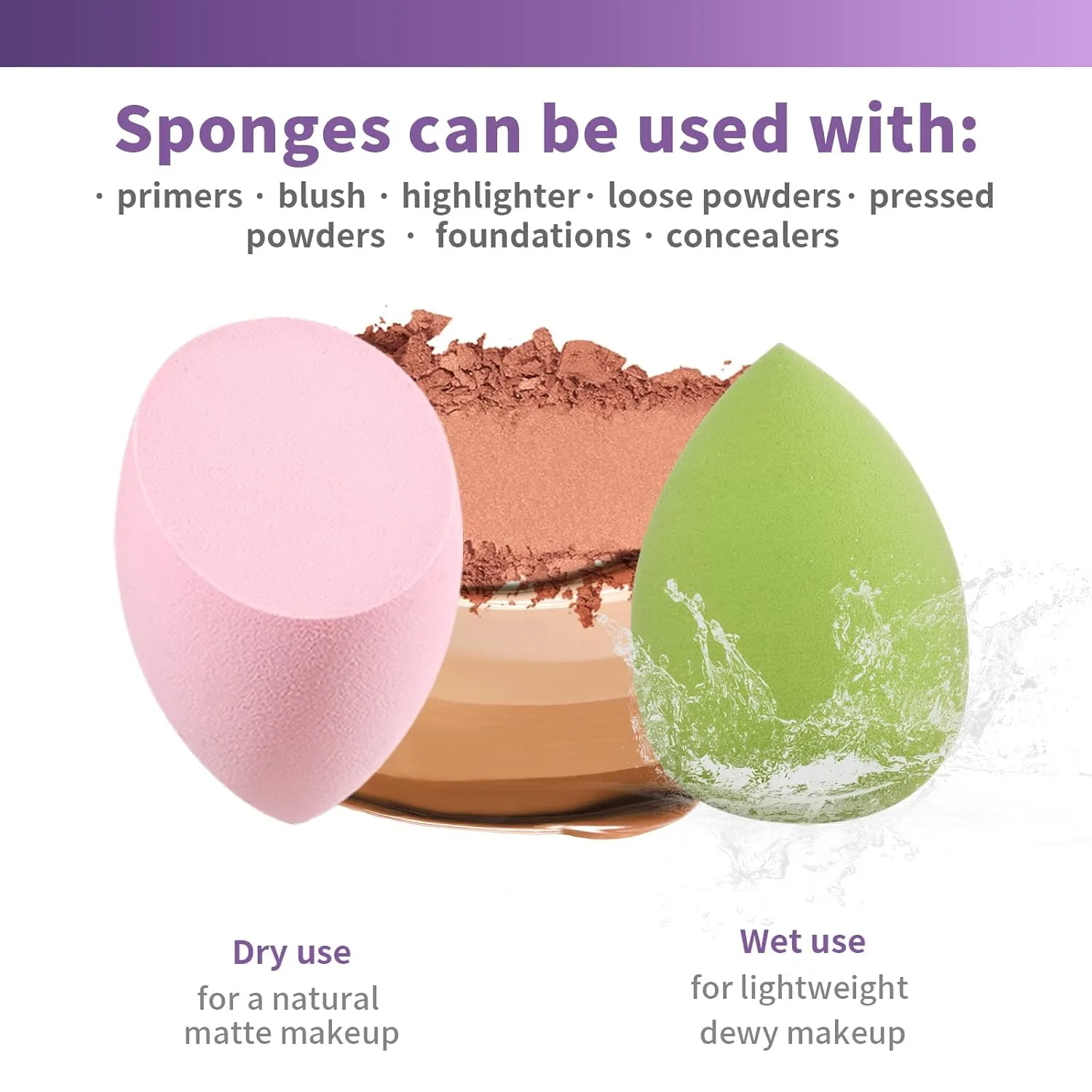 UCANBE Makeup Setting Spray   Face Primer   Make Up Sponge, Gel-Based Hydrating Primer, Lightweight, Long Lasting Matte Finishing Spray,Beauty Blender Set